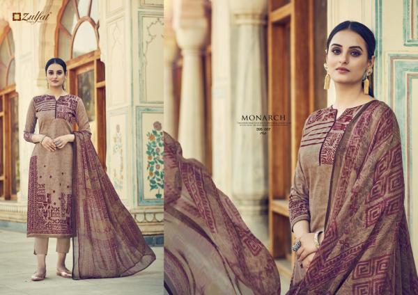 Zulfat Monarch Designer Embroidery Festive Dress Materials